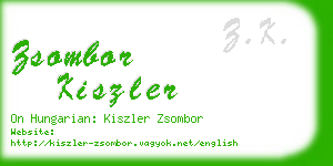 zsombor kiszler business card